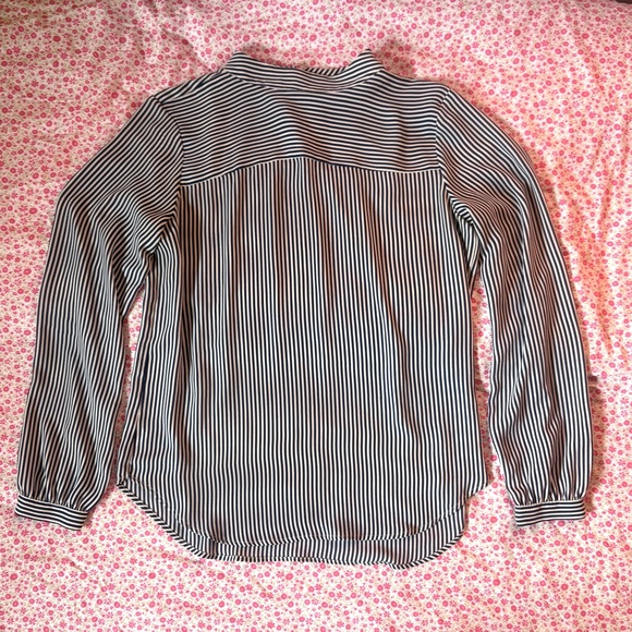 LOFT Tops - Loft Striped Women's Top - Blue and White